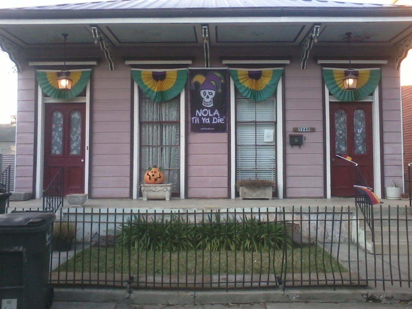 Nola Til Ya Die Skull w/ Jester Hat Flag