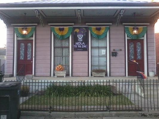 Nola Skull Jester Flag