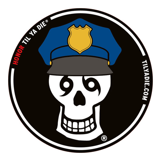 Honor Law Enforcement Skull Sticker