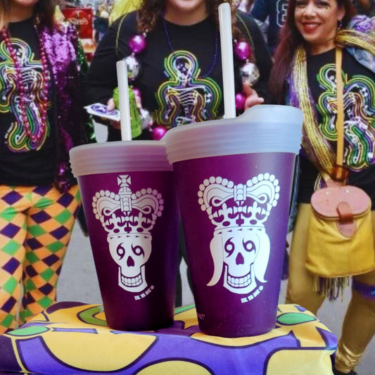 Skull Silicone Pint · King Queen Mardi Gras