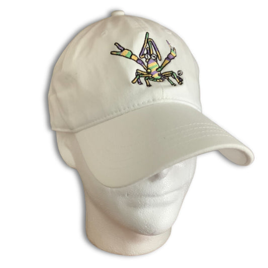 Crawfish Mardi Gras Hat White