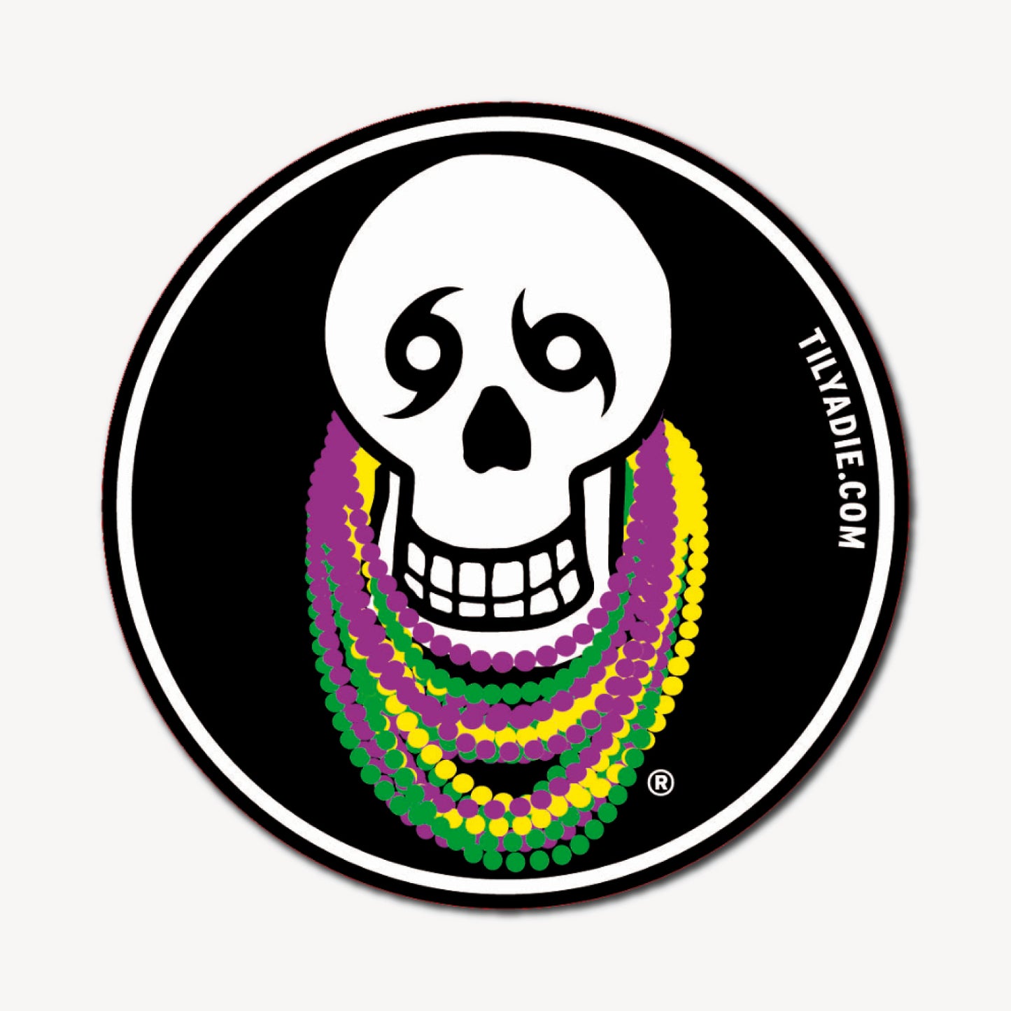 Skull Sticker · Beads Mardi Gras