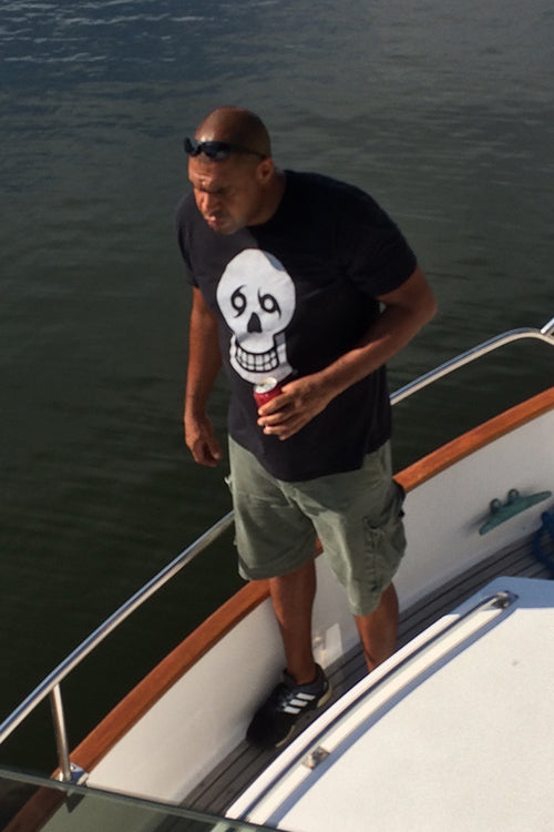 Big Skull Front Back Tee Black