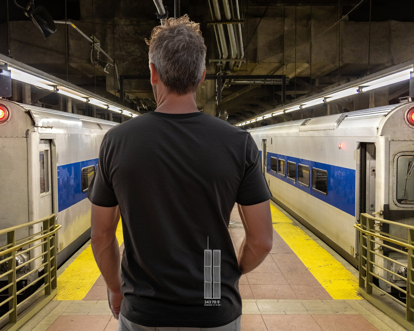9/11 Remember Tee Splatter Logo