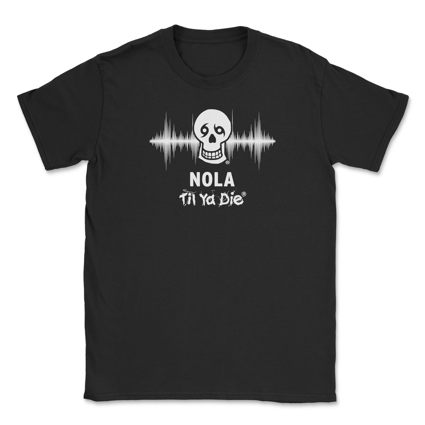 Nola Til Ya Die Skull w/ Sound Wave Youth Tee