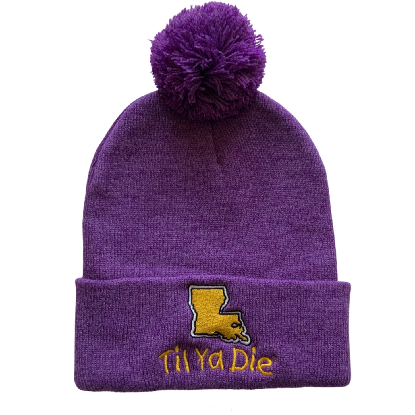 Louisiana Til Ya Die Beanie Pom Pom, LSU
