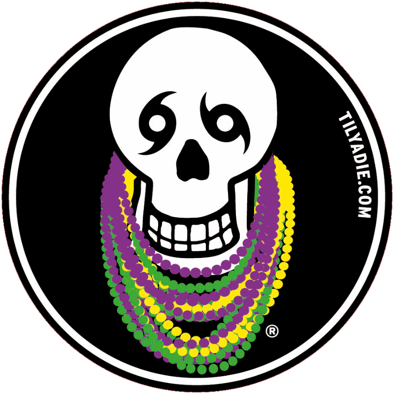 Mradi Gras Sticker - Skull Edition - Skull + Beads
