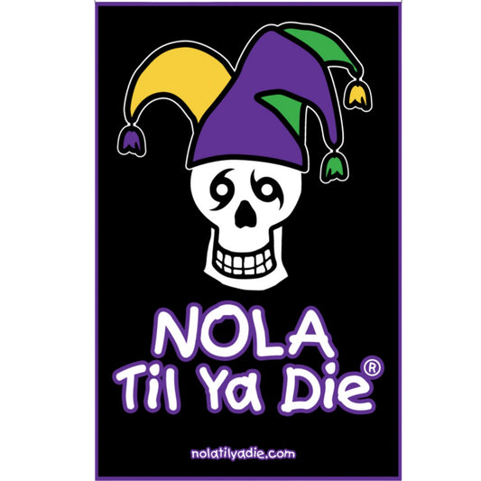 Nola Skull Jester Flag