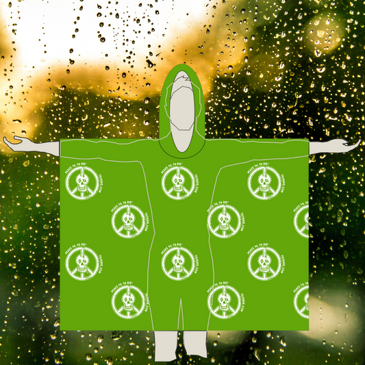 Peace Symbol Skull Rain Poncho