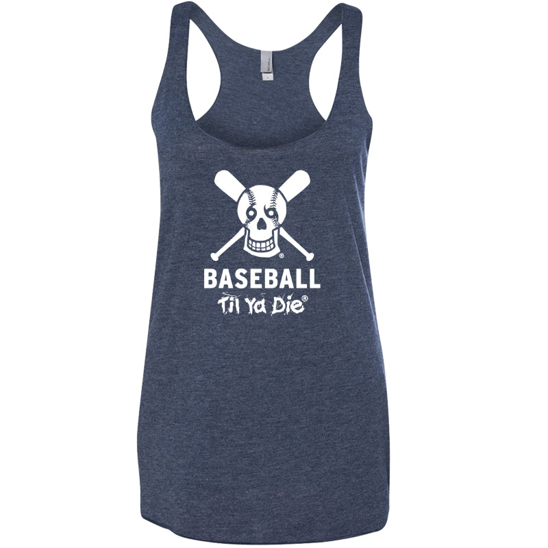 Baseball Skull Bats Racerback