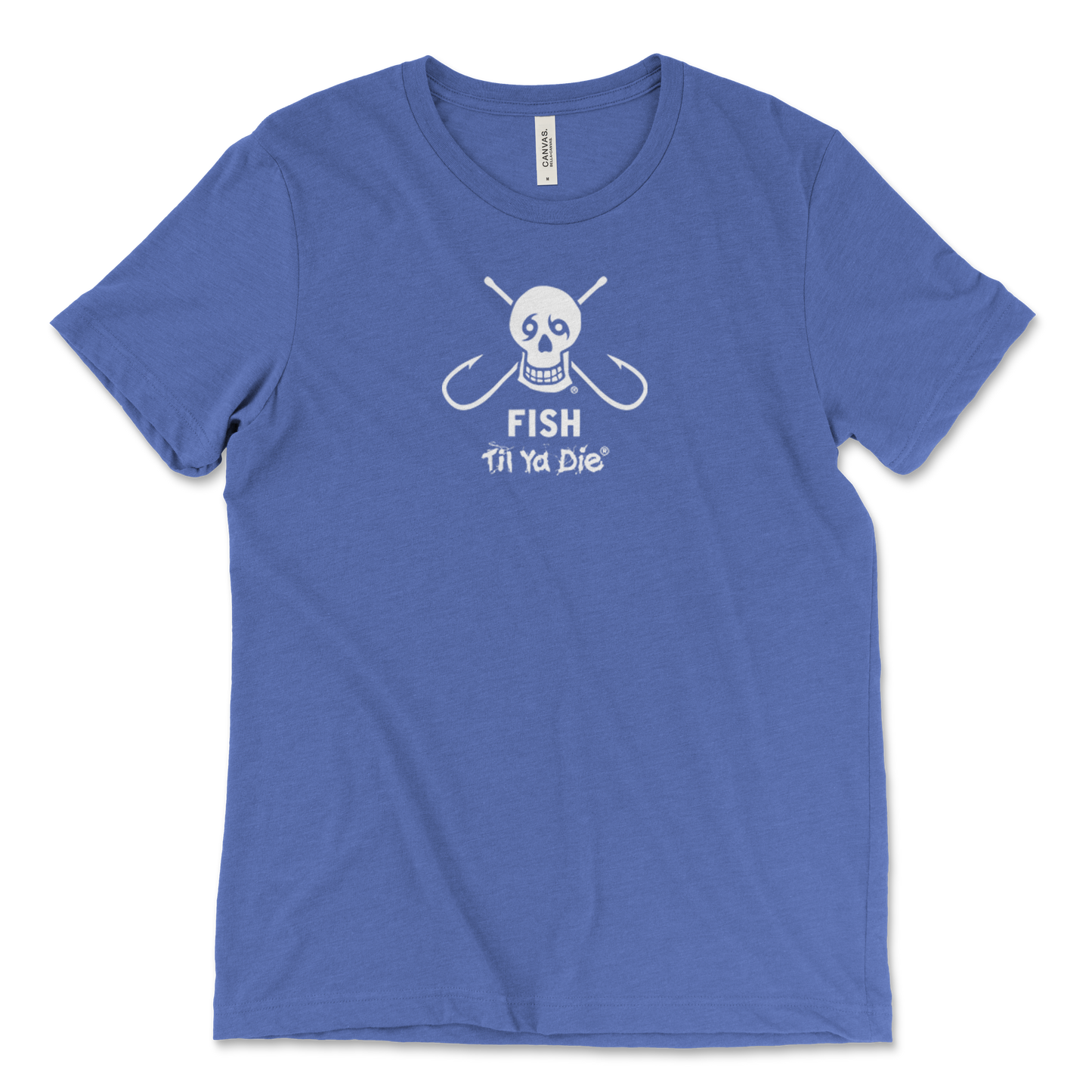 Fish Skull Hooks Tee Royal Blue
