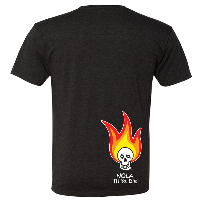 Nola Til Ya Die Skull w/ Fire Tee