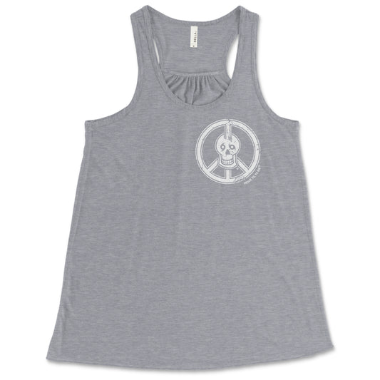 Peace Symbol Skull Racerback