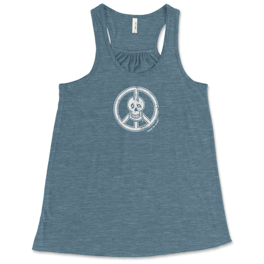 Peace Symbol Skull Racerback