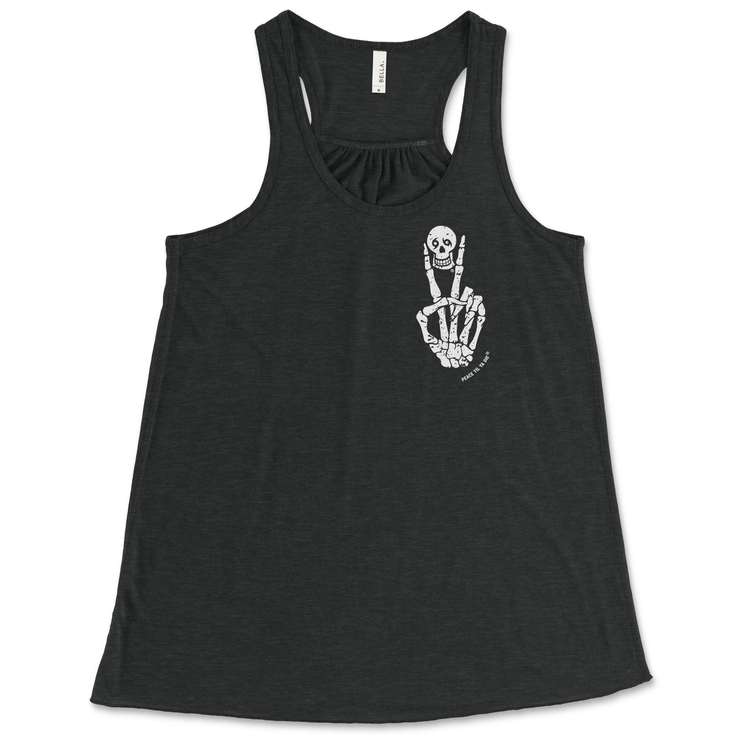 Peace Sign Skull Racerback