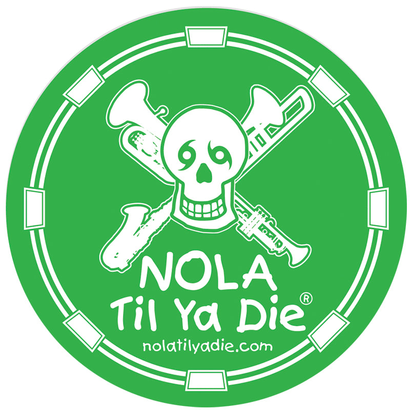 Nola Til Ya Die Sticker - Skull Edition - Brass Band