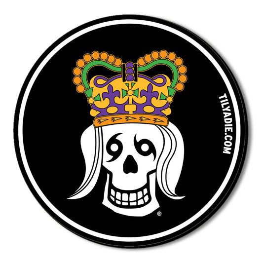 Mardi Gras Skull Queen Sticker