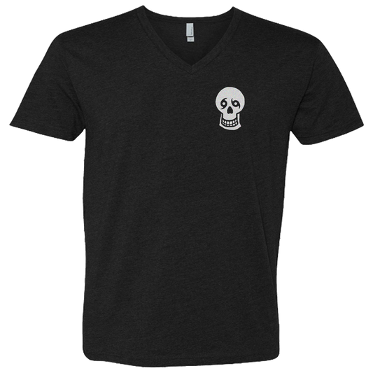Skull Left Chest V-Neck