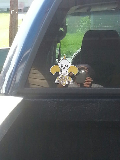 Nola Til Ya Die Fleur De Lis Decal