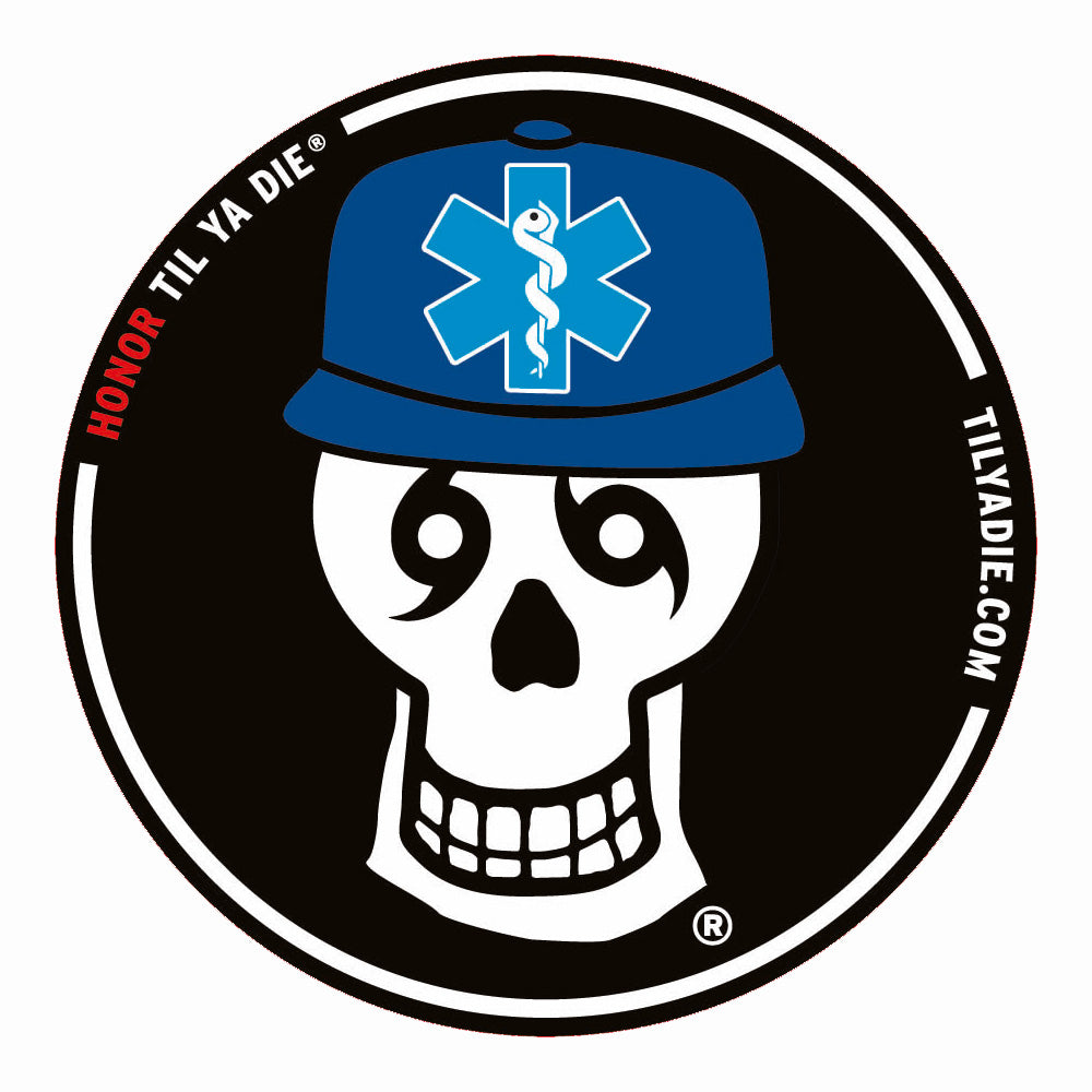 Honor Til Ya Die Skull EMT Sticker
