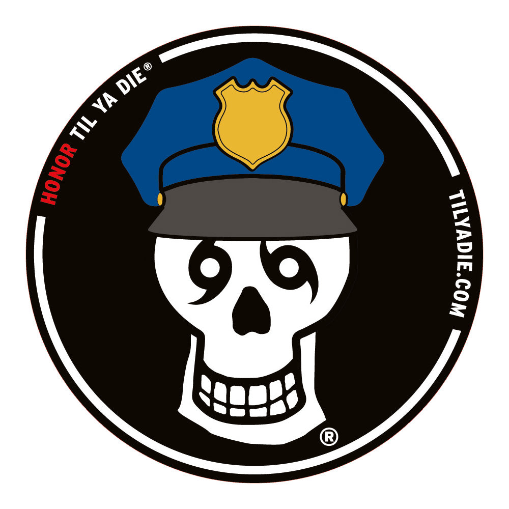 Honor Til Ya Die Skull Police Sticker