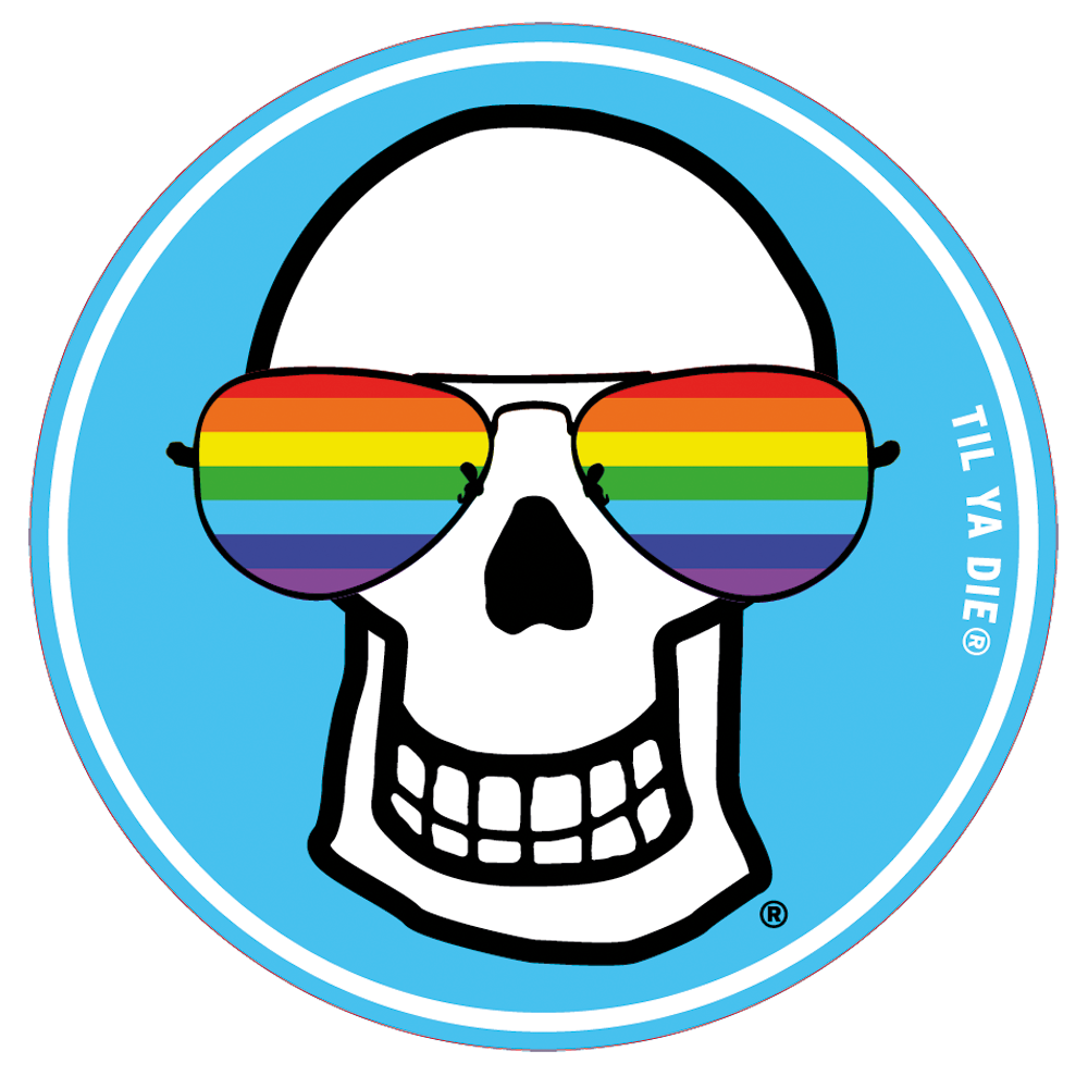 Skull Pride Aviators Sticker
