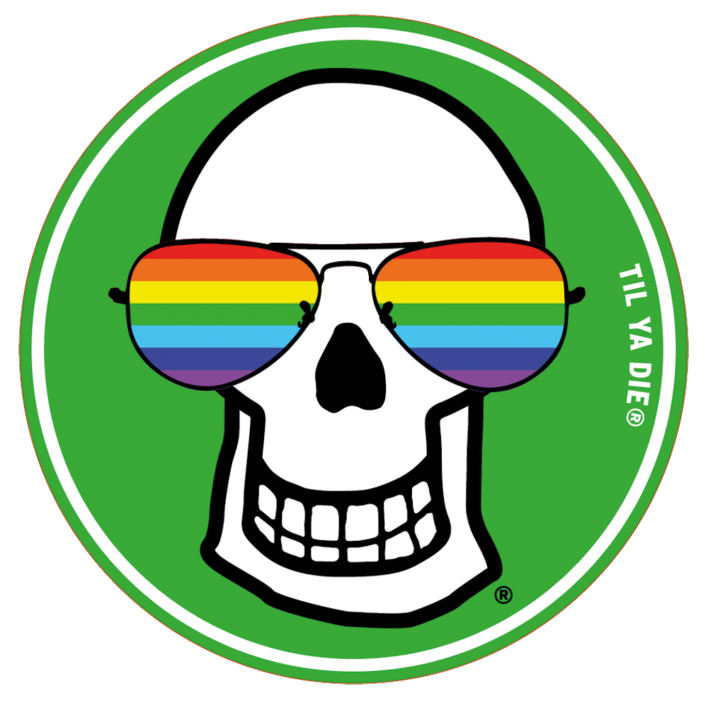 Skull Pride Aviators Sticker