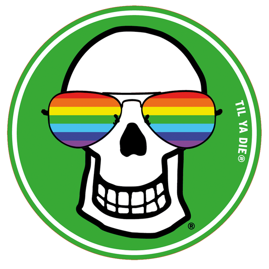 Skull Pride Aviators Sticker