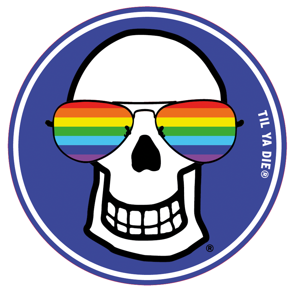 Skull Pride Aviators Sticker