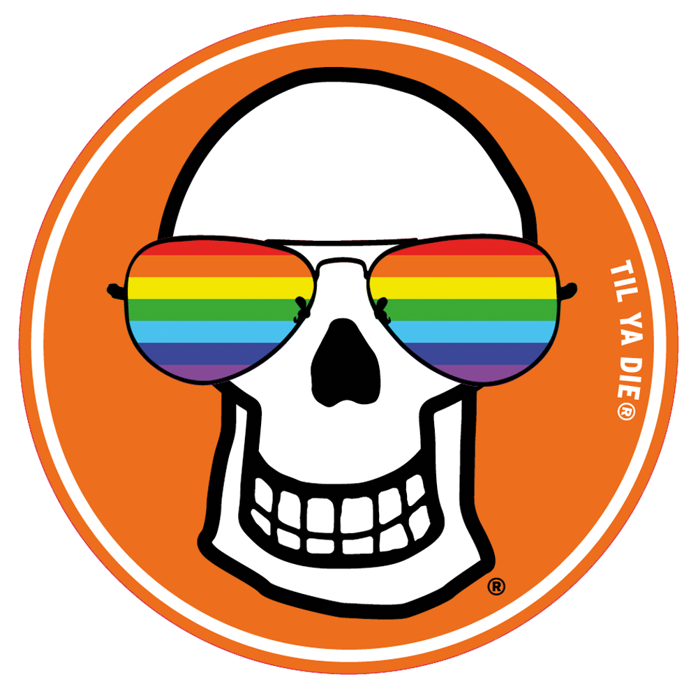 Skull Pride Aviators Sticker