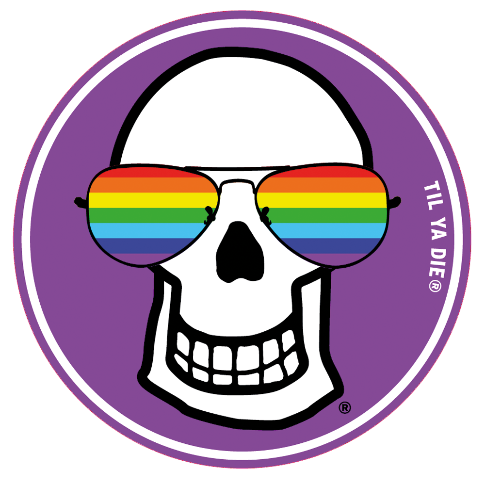 Skull Pride Aviators Sticker
