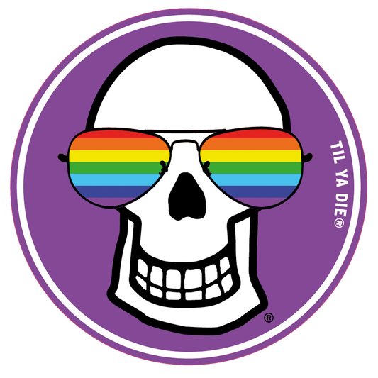 Skull Pride Aviators Sticker