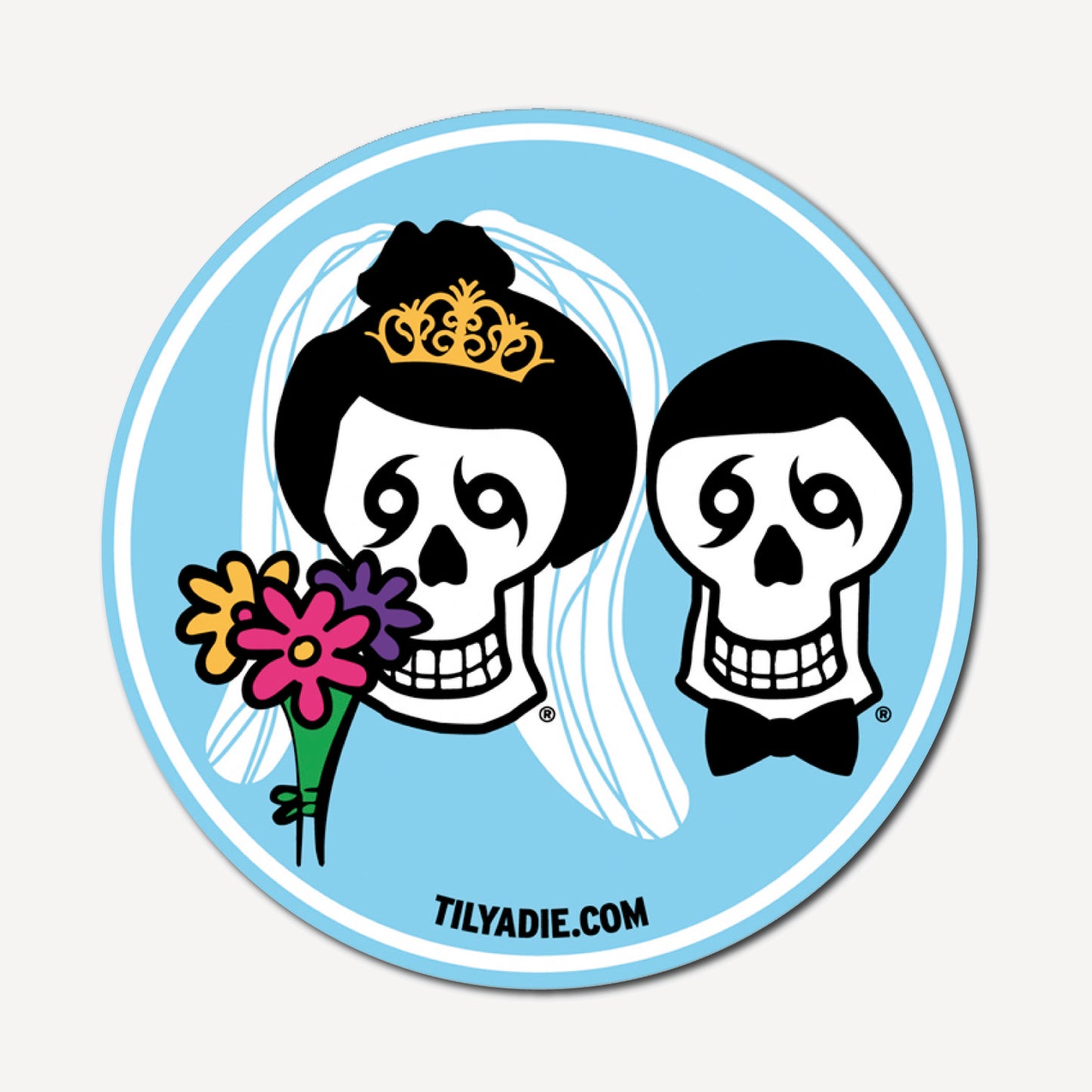 Bride Groom Sticker · Skull