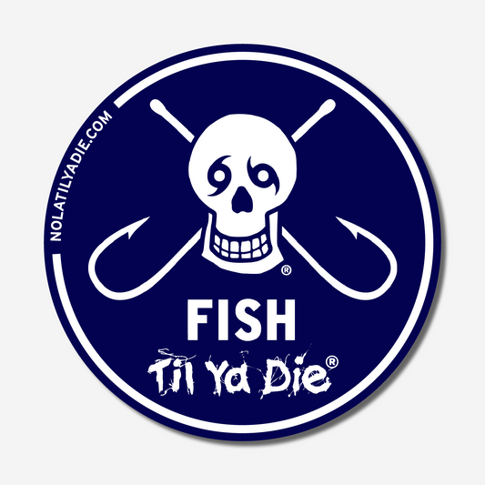 Fish Til Ya Die Sticker · Skull