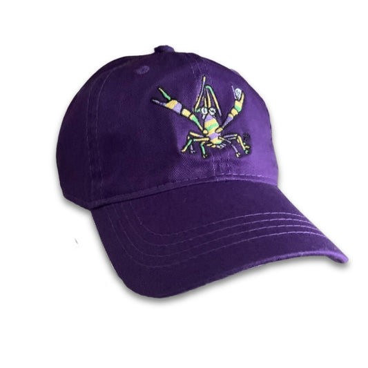 Crawfish Mardi Gras Hat Purple