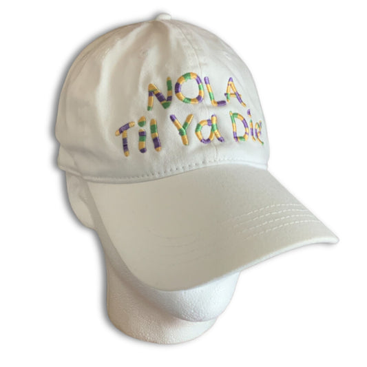 Nola Mardi Gras Hat White