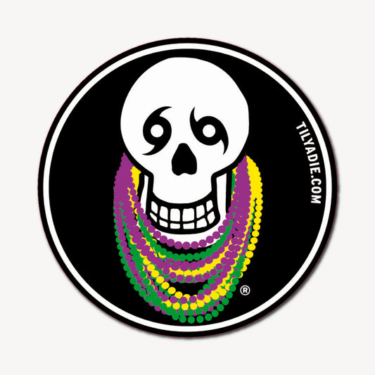 Skull Sticker · Beads Mardi Gras