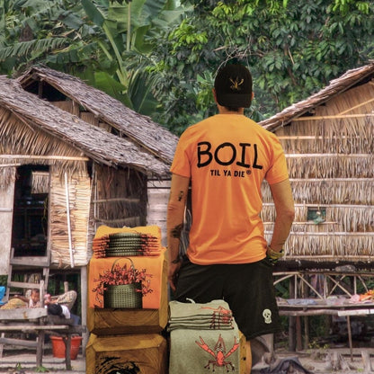 Boil Til Ya Die T-Shirt · Crawfish Pot