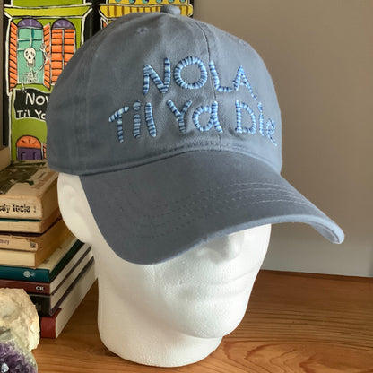 Nola Til Ya Die Hat - Words - Variegated Stitch