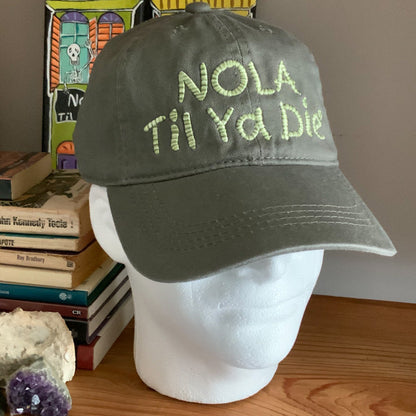 Nola Til Ya Die Hat - Words - Variegated Stitch