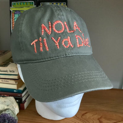 Nola Til Ya Die Hat - Words - Variegated Stitch