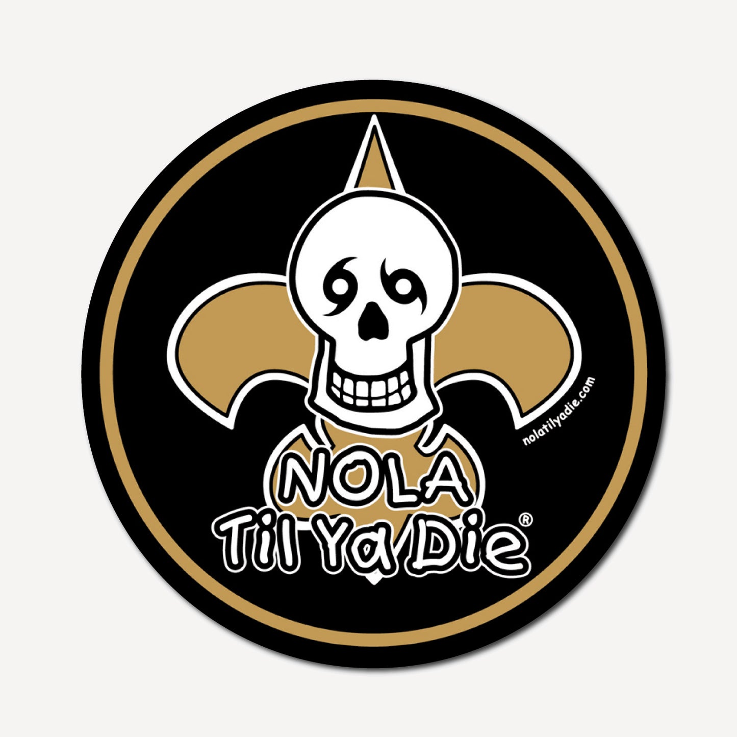 Nola Til Ya Die Sticker · Skull Fleur De Lis