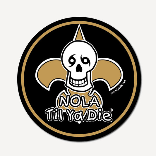 Nola Til Ya Die Sticker · Skull Fleur De Lis