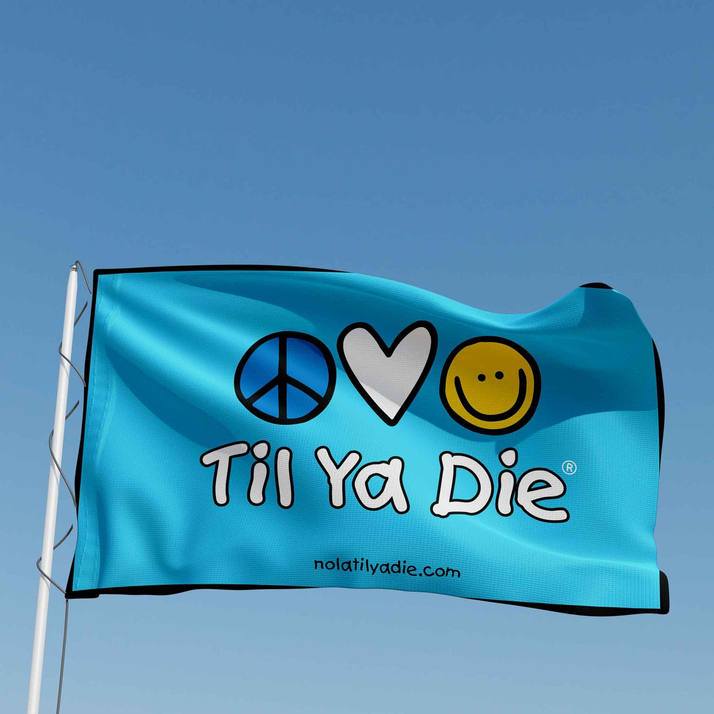 Peace Love and Happiness Flag