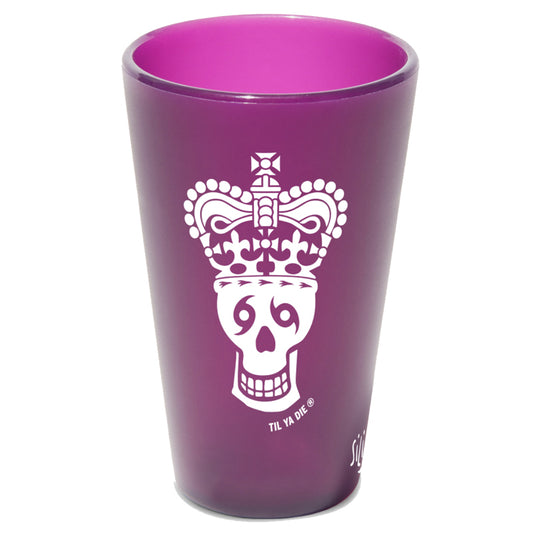 Mardi Gras Skull King Queen Silicone Pint