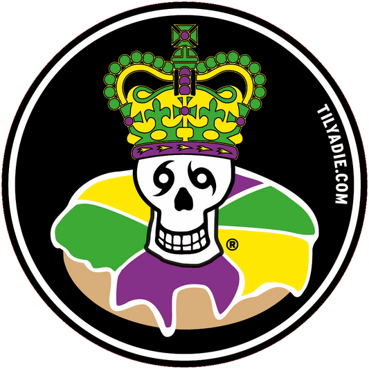 Skull King King Cake Sticker