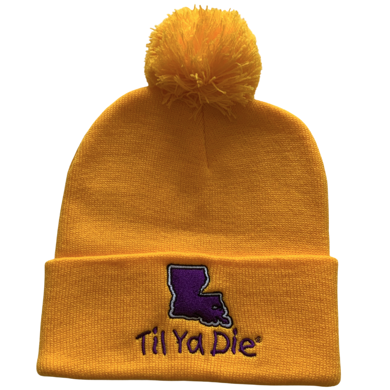 Louisiana Til Ya Die Beanie Pom Pom, LSU