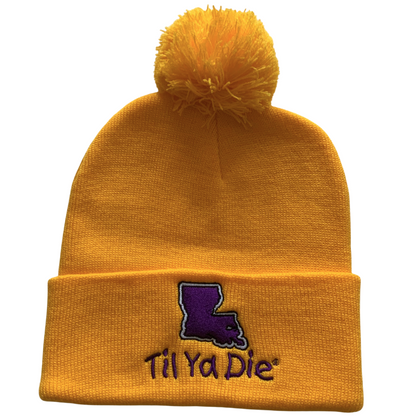Louisiana Til Ya Die Beanie Pom Pom, LSU