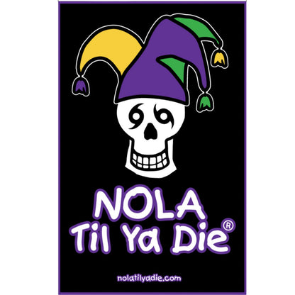 Nola Til Ya Die Skull w/ Jester Hat Flag