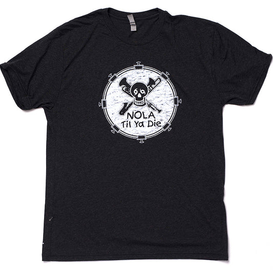 Nola Til Ya Die Skull w/ Instruments Tee